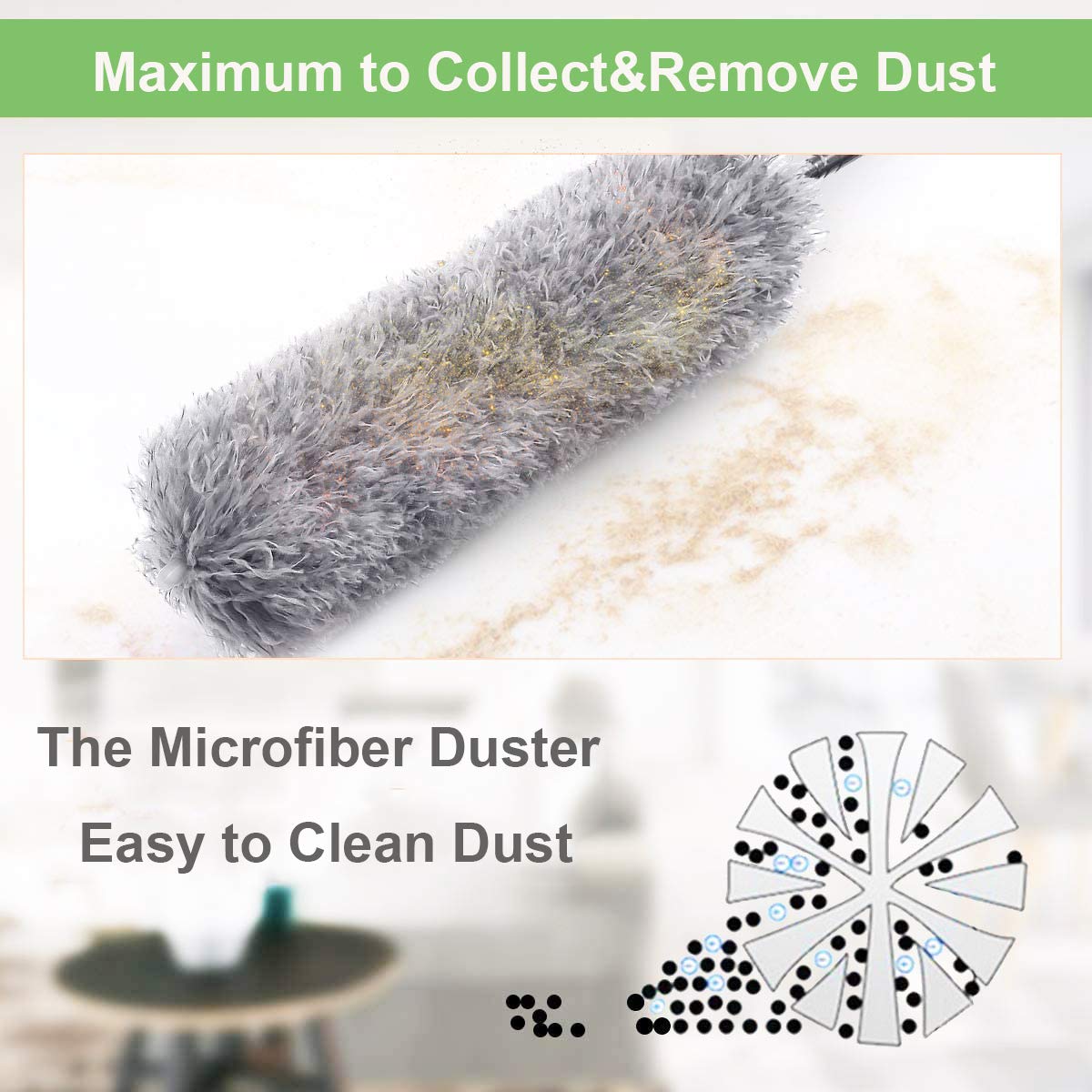Microfiber Dusters for Cleaning, Telescoping Feather Duster with 100 inches Extendable Handle Pole, Dusting Cleaning Tools for Cleaning High Ceiling, Ceiling Fan, Blinds, Cobwebs, Furniture, Cars Microfiber Dusters for Cleaning, Telescoping Feather Duster with 100 inches Extendable Handle Pole, Dusting Cleaning Tools for Cleaning High Ceiling, Ceiling Fan, Blinds, Cobwebs, Furniture, Cars